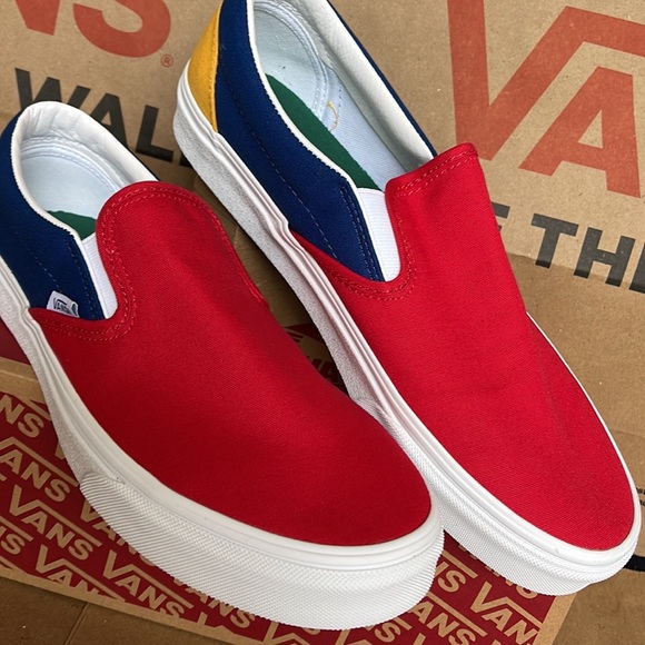 Vans Classic Slip On Vans Yacht Club Red /Blue sneakers men’s - Picture 7 of 16